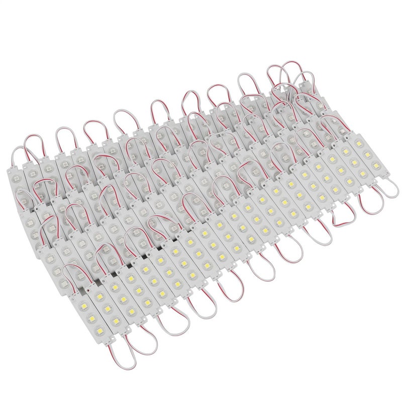 Q QINGCHEN 200 PCS 5050 SMD DC12V Injection 3 LED Module White 0.72W Waterproof Decorative Back Light for Letter Sign Advertising Signs with Tape Adhesive Backside - Image 3